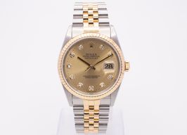 Rolex Datejust 36 16233 (1998) - Goud wijzerplaat 36mm Goud/Staal