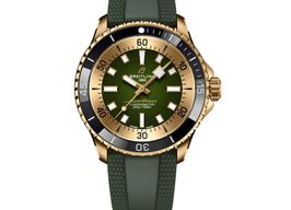 Breitling Superocean 42 N17375201L1S1 (2023) - Green dial 42 mm Bronze case