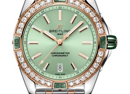 Breitling Chronomat 38 U17356531L1U1 (2024) - Green dial 38 mm Gold/Steel case