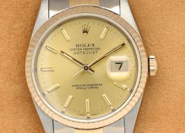 Rolex Datejust 16233 (1993) - Champagne wijzerplaat 36mm Goud/Staal