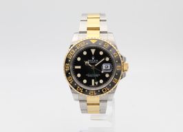 Rolex GMT-Master II 116713LN (2014) - Zwart wijzerplaat 40mm Goud/Staal