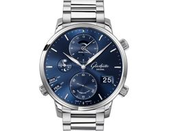 Glashütte Original Senator Cosmopolite 1-89-02-05-02-70 (2023) - Blauw wijzerplaat 44mm Staal