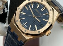 Audemars Piguet Royal Oak Selfwinding 15510OR.OO.D315CR.01 (2023) - Blauw wijzerplaat 41mm Roségoud