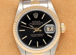 Rolex Lady-Datejust 69173 (1995) - Black dial 26 mm Gold/Steel case