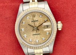 Rolex Lady-Datejust 69173 (1996) - Champagne wijzerplaat 26mm Goud/Staal