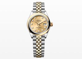 Rolex Lady-Datejust 279163 (2024) - Champagne wijzerplaat 28mm Goud/Staal