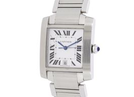 Cartier Tank Française W51002Q3 (2013) - Silver dial 28 mm Steel case