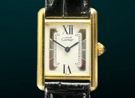 Cartier Tank 5057001 (1990) - White dial 20 mm Gold/Steel case