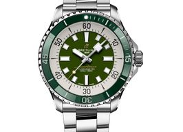 Breitling Superocean 44 A17376A31L1A1 (2023) - Groen wijzerplaat 44mm Staal