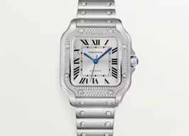 Cartier Santos W4SA0005 (2023) - Zilver wijzerplaat 35mm Staal