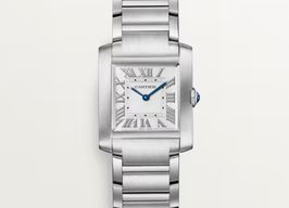 Cartier Tank Française WSTA0074 (2023) - Zilver wijzerplaat 27mm Staal