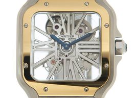 Cartier Santos WHSA0012 (2021) - Transparant wijzerplaat Onbekend Goud/Staal