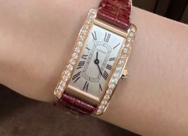 Cartier Tank Américaine WJTA0059 (2025) - Silver dial 19 mm Rose Gold case