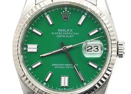 Rolex Datejust 36 16014 (Unknown (random serial)) - Green dial 36 mm Steel case