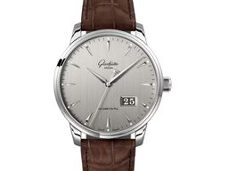 Glashütte Original Senator Excellence 1-36-03-03-02-31 (2023) - Grijs wijzerplaat 42mm Staal