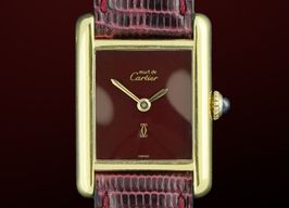 Cartier Tank Vermeil 5057001 (1987) - Red dial 20 mm Silver case