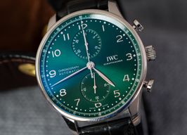 IWC Portuguese Chronograph IW371615 (2020) - Green dial 41 mm Steel case