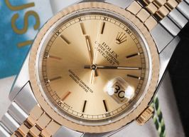 Rolex Datejust 36 16233 (1996) - Champagne wijzerplaat 36mm Goud/Staal