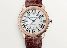 Cartier Ronde Solo de Cartier W6701009 (2023) - Zilver wijzerplaat 42mm Roségoud