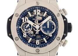 Hublot Big Bang Unico 421.NX.5170.RX (2023) - Blauw wijzerplaat 44mm Titanium