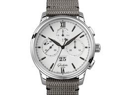 Glashütte Original Senator Chronograph Panorama Date 1-37-01-05-02-36 (2023) - White dial 42 mm Steel case