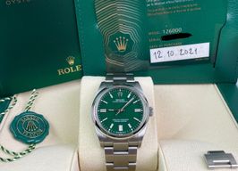 Rolex Oyster Perpetual 36 126000 (2021) - Groen wijzerplaat 36mm Staal