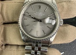 Rolex Datejust 36 16220 (Onbekend (willekeurig serienummer)) - Grijs wijzerplaat 36mm Staal